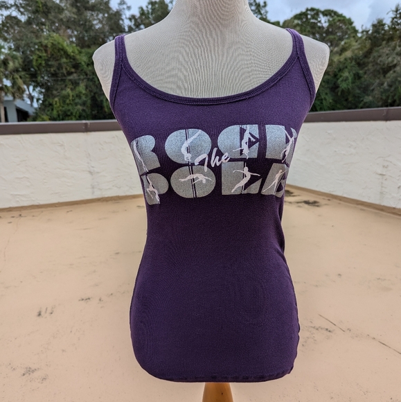 Pole Dance Fitness Tank Top in Purple by Zenana - Picture 3 of 10